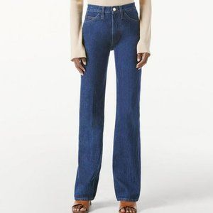 Frame Denim Blue Flare & Wide Leg Jeans